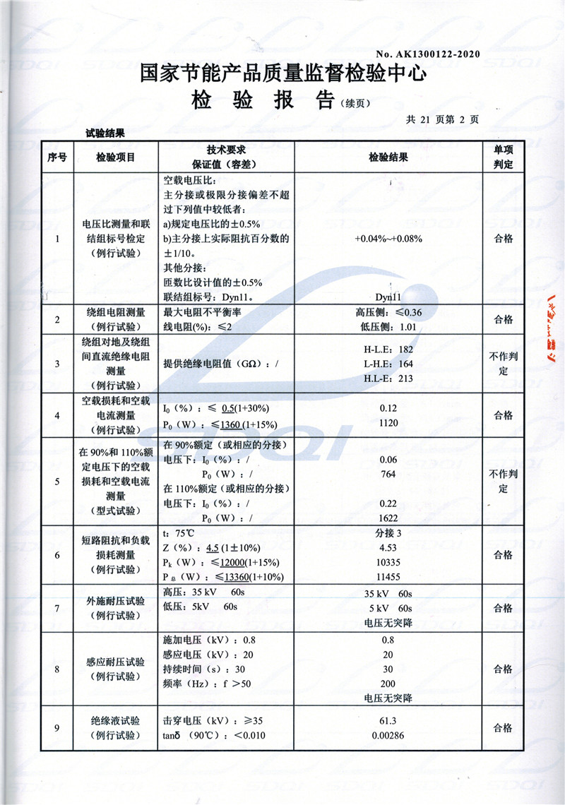 高低压试验报告-S11-1250奎文奎文奎文油浸式变压器-2.jpg
